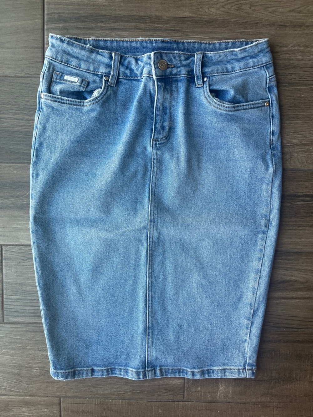 Esteez Classic Light Blue Denim Pencil Skirt